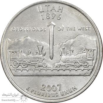 سکه کوارتر دلار 2007P ایالتی (یوتا) - AU - آمریکا