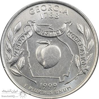 سکه کوارتر دلار 1999D ایالتی (جورجیا) - MS61 - آمریکا سکه کوارتر دلار 1999D ایالتی (جورجیا) - MS61 - آمریکا