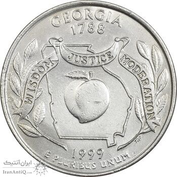 سکه کوارتر دلار 1999P ایالتی (جورجیا) - AU - آمریکا