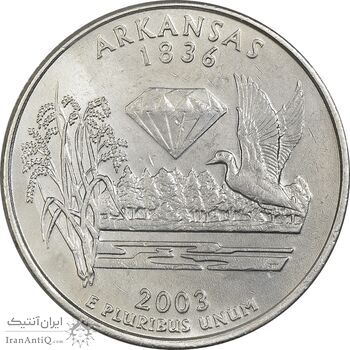 سکه کوارتر دلار 2003P ایالتی (آرکانزاس) - AU - آمریکا