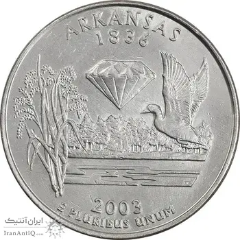 سکه کوارتر دلار 2003D ایالتی (آرکانزاس) - AU - آمریکا