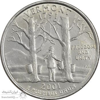 سکه کوارتر دلار 2001P ایالتی (ورمونت) - AU - آمریکا سکه کوارتر دلار 2001P ایالتی (ورمونت) - AU - آمریکا