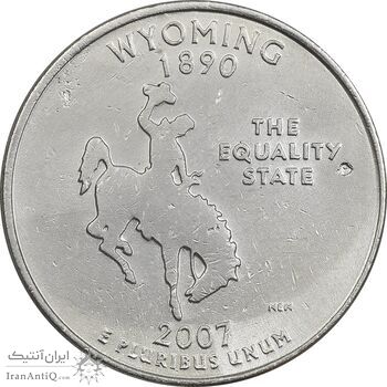 سکه کوارتر دلار 2007D ایالتی (وایومینگ) - AU - آمریکا