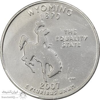 سکه کوارتر دلار 2007D ایالتی (وایومینگ) - AU - آمریکا