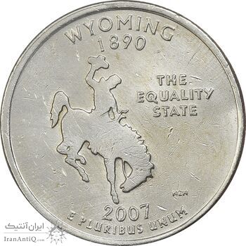 سکه کوارتر دلار 2007P ایالتی (وایومینگ) - AU - آمریکا