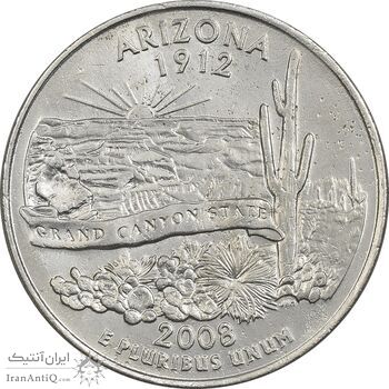 سکه کوارتر دلار 2008D ایالتی (آریزونا) - AU - آمریکا