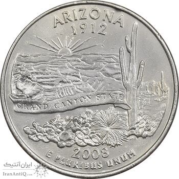سکه کوارتر دلار 2008P ایالتی (آریزونا) - AU - آمریکا