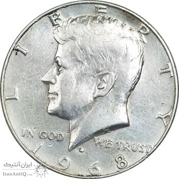 سکه نیم دلار 1968D کندی - EF45 - آمریکا