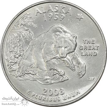 سکه کوارتر دلار 2008D ایالتی (آلاسکا) - AU - آمریکا