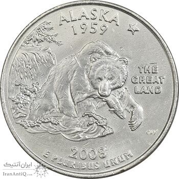 سکه کوارتر دلار 2008P ایالتی (آلاسکا) - AU - آمریکا