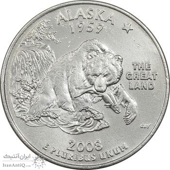 سکه کوارتر دلار 2008P ایالتی (آلاسکا) - AU - آمریکا