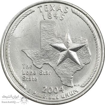 سکه کوارتر دلار 2004D ایالتی (تگزاس) - AU - آمریکا