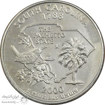 سکه کوارتر دلار 2000P ایالتی (کارولینای جنوبی) - AU - آمریکا