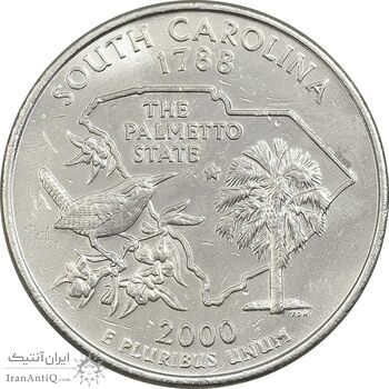سکه کوارتر دلار 2000D ایالتی (کارولینای جنوبی) - AU - آمریکا