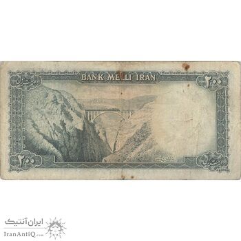 اسکناس 200 ریال سری سوم - تک - VF25 - محمد رضا شاه اسکناس 200 ریال سری سوم - تک - VF25 - محمد رضا شاه