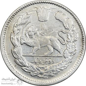 سکه 2000 دینار 1337 جلوس - EF45 - احمد شاه سکه 2000 دینار 1337 جلوس - EF45 - احمد شاه