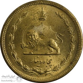 سکه 50 دینار 1320 برنز - MS61 - رضا شاه سکه 50 دینار 1320 برنز - MS61 - رضا شاه