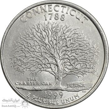 سکه کوارتر دلار 1999P ایالتی (کنکتیکت) - AU - آمریکا