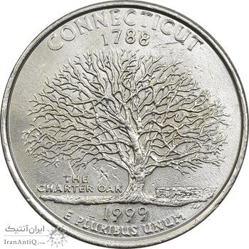 سکه کوارتر دلار 1999P ایالتی (کنکتیکت) - AU - آمریکا