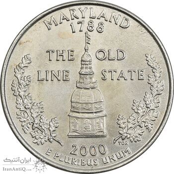 سکه کوارتر دلار 2000P ایالتی (مریلند) - AU - آمریکا