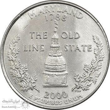 سکه کوارتر دلار 2000P ایالتی (مریلند) - AU - آمریکا