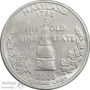 سکه کوارتر دلار 2000D ایالتی (مریلند) - AU - آمریکا