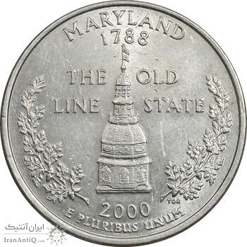 سکه کوارتر دلار 2000D ایالتی (مریلند) - AU - آمریکا