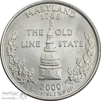 سکه کوارتر دلار 2000D ایالتی (مریلند) - AU - آمریکا