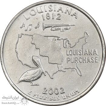 سکه کوارتر دلار 2002P ایالتی (لوئیزیانا) - AU - آمریکا