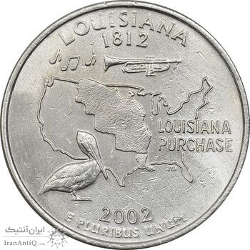 سکه کوارتر دلار 2002P ایالتی (لوئیزیانا) - AU - آمریکا