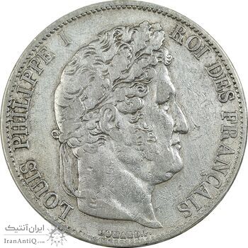 سکه 5 فرانک 1845 لویی فیلیپ اول - لیل - EF40 - فرانسه سکه 5 فرانک 1845 لویی فیلیپ اول - لیل - EF40 - فرانسه