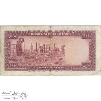 اسکناس 100 ریال 1333 - تک - VF25 - محمد رضا شاه