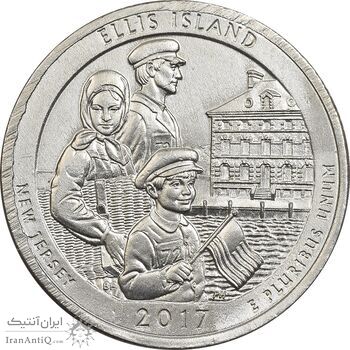 سکه کوارتر دلار 2017P (جزیره الیس) - AU - آمریکا سکه کوارتر دلار 2017P (جزیره الیس) - AU - آمریکا