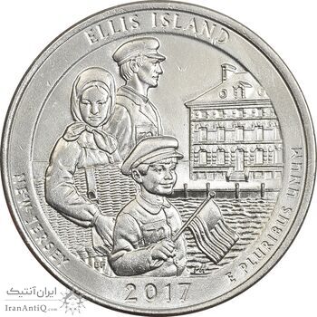 سکه کوارتر دلار 2017D (جزیره الیس) - AU - آمریکا سکه کوارتر دلار 2017D (جزیره الیس) - AU - آمریکا