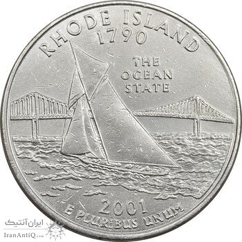 سکه کوارتر دلار 2001D ایالتی (رود آیلند) - AU - آمریکا