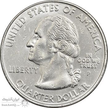 سکه کوارتر دلار 2001P ایالتی (رود آیلند) - AU - آمریکا