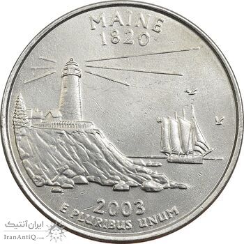 سکه کوارتر دلار 2003D ایالتی (مین) - AU - آمریکا