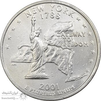 سکه کوارتر دلار 2001D ایالتی (نیویورک) - AU - آمریکا
