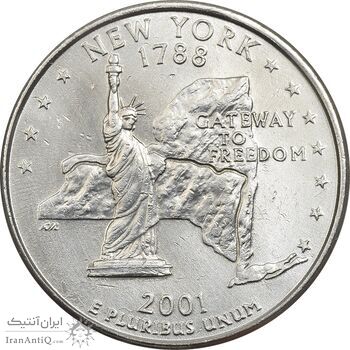سکه کوارتر دلار 2001P ایالتی (نیویورک) - AU - آمریکا