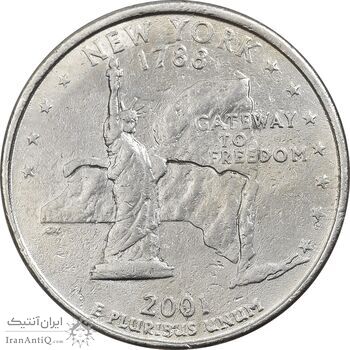 سکه کوارتر دلار 2001P ایالتی (نیویورک) - EF - آمریکا