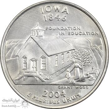 سکه کوارتر دلار 2004D ایالتی (آیووا) - AU - آمریکا
