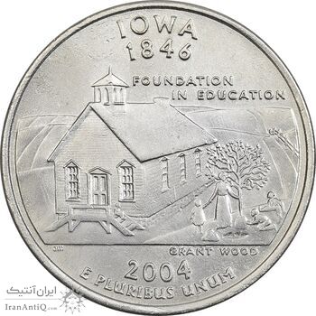 سکه کوارتر دلار 2004P ایالتی (آیووا) - AU - آمریکا