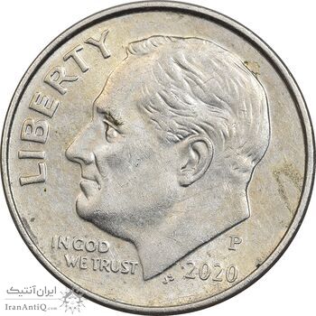 سکه 1 دایم 2020P روزولت - AU55 - آمریکا سکه 1 دایم 2020P روزولت - AU55 - آمریکا