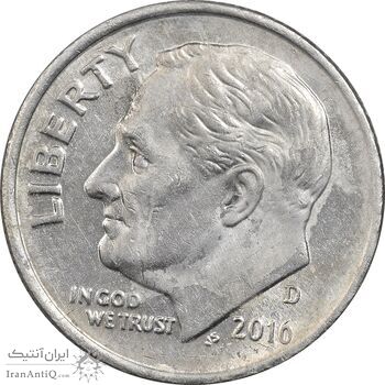 سکه 1 دایم 2016D روزولت - AU55 - آمریکا سکه 1 دایم 2016D روزولت - AU55 - آمریکا