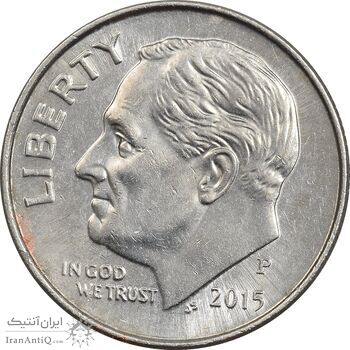 سکه 1 دایم 2015P روزولت - AU58 - آمریکا سکه 1 دایم 2015P روزولت - AU58 - آمریکا