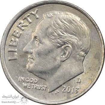 سکه 1 دایم 2013D روزولت - AU55 - آمریکا سکه 1 دایم 2013D روزولت - AU55 - آمریکا