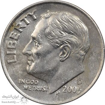 سکه 1 دایم 2005D روزولت - EF45 - آمریکا سکه 1 دایم 2005D روزولت - EF45 - آمریکا