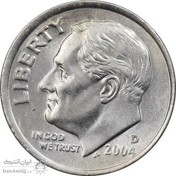 سکه 1 دایم 2004D روزولت - AU58 - آمریکا سکه 1 دایم 2004D روزولت - AU58 - آمریکا