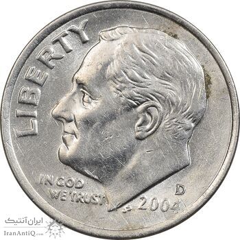 سکه 1 دایم 2004D روزولت - AU50 - آمریکا سکه 1 دایم 2004D روزولت - AU50 - آمریکا