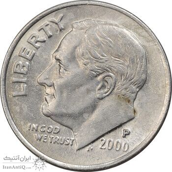 سکه 1 دایم 2000P روزولت - AU50 - آمریکا